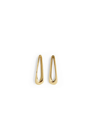 dainty organic natural 14k yellow gold tiny stud earrings by lacuna jewelry