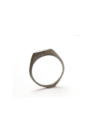 simple raw dainty bar ring from sterling silver by lacuna jewelry