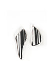 asymmetrical contemporary elegant silver earrings by lacuna jewelry