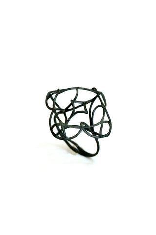 unique floral bride cocktail ring from 925 sterling silver by lacuna jewelry