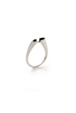 dainty contemporary sterling silver ring by lacuna jewelry