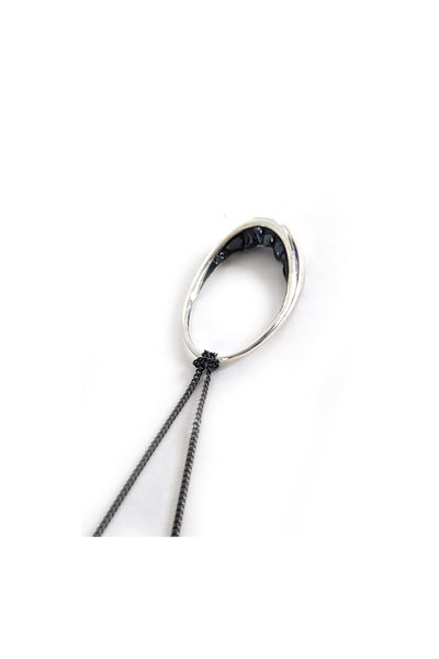 unique contemporary silver pendant necklace with fragments