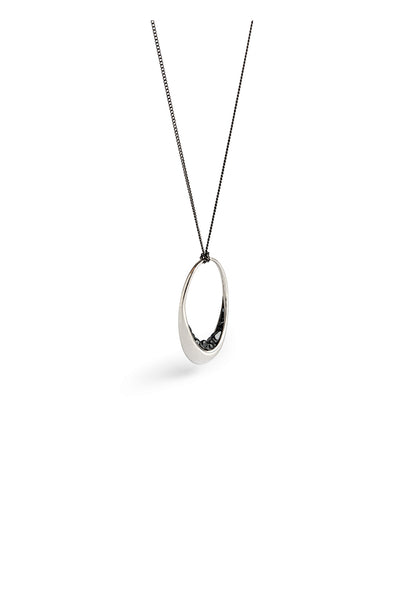 unique contemporary silver pendant necklace with fragments