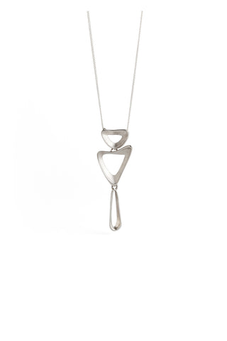 organic dangle sterling silver pendant necklace by lacuna jewelry