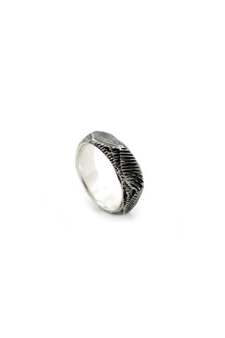 punk screw silver ring for men by lacuna jewelry