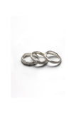 raw texture natural silver stocking ring bend by lacuna jewelry