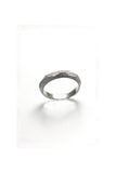 raw texture natural silver stocking ring bend by lacuna jewelry