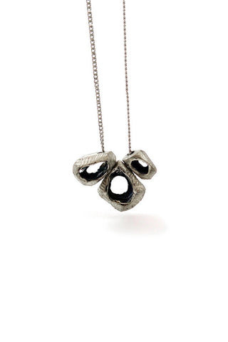raw dainty silver charm pendant necklace