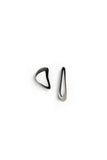 Unique sterling silver stud earrings, drop earrings, asymmetric earrings, timeless handmade by yafit ben meshulam, lacuna jewelry