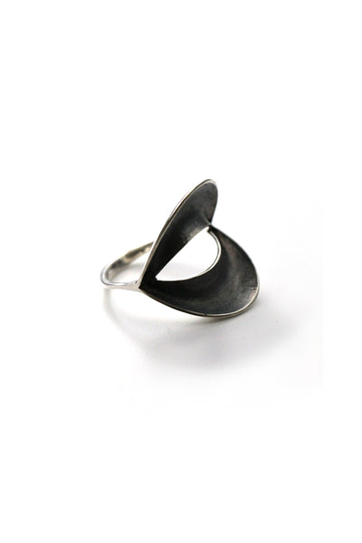 unique modern minimalist ring from sterling silver by lacuna jewelry