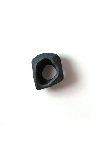black unique small lapel pin brooch for men and women by lacuna jewelry