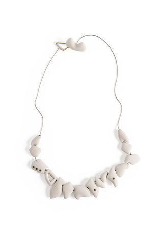contemporary necklace, statement pendant necklace ceramic by lacuna jewelry