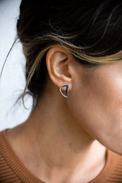 Unique sterling silver stud earrings, drop earrings, asymmetric earrings, timeless handmade by yafit ben meshulam, lacuna jewelry Unique sterling silver stud earrings, drop earrings, asymmetric earrings, timeless handmade by yafit ben meshulam, lacuna jewelry