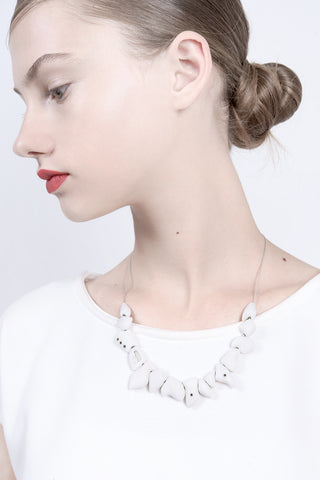 contemporary necklace, statement pendant necklace ceramic by lacuna jewelry