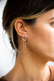 unique silver chain stud earrings by lacuna jewelry
