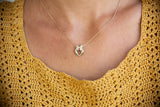 dainty organic unusual love pendant necklace 14k yellow gold by lacuna jewelry