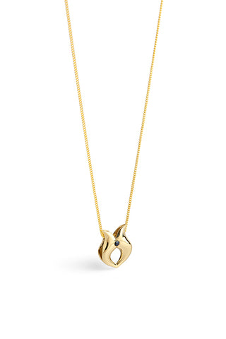 dainty organic unusual love pendant necklace 14k yellow gold by lacuna jewelry