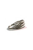 contemporary unique chunky sterling silver ring by lacuna jewelry