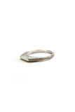 simple raw dainty bar ring from sterling silver by lacuna jewelry