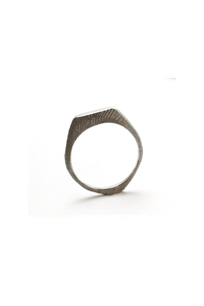 simple raw dainty bar ring from sterling silver by lacuna jewelry