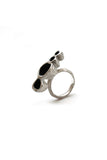 contemporary chunky silver ring by lacuna jewelry