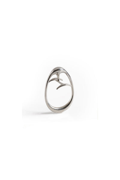 unique contemporary silver ring by lacuna jewelry