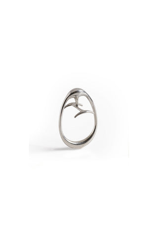 unique contemporary silver ring by lacuna jewelry
