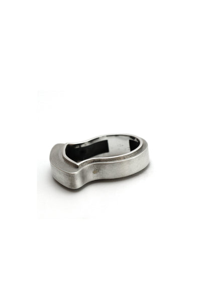 contemporary statement sterling silver ring by lacuna jewelry