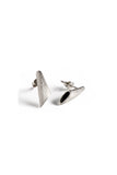 simple minimalist silver stud earrings