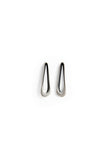 Long drop stud silver earrings, casual simple earrings by lacuna jewelry