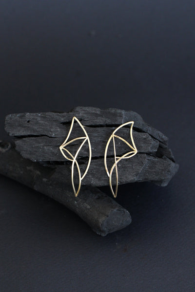 14K YELLOW GOLD WIRE EARRINGS