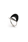 unique modern minimalist ring from sterling silver by lacuna jewelry