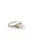dainty raw sterling silver ring by lacuna jewelry