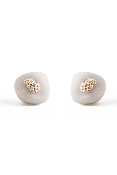 tiny studs, small studs, contemporary studs, lacuna jewelry, yafit ben meshula, made in israel