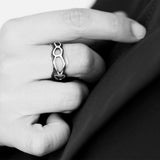 sterling silver band ring for women