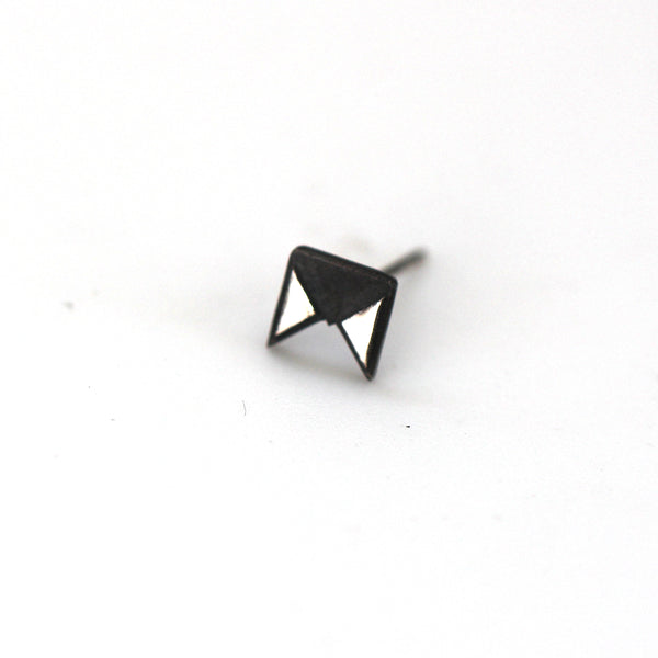 geometric stud earring for men, gothic stud, punk stud, Science Fiction stud for men, small triangle stud