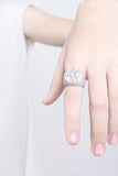 contemporary white ring, bride ring, novelty ring, statement ring by lacuna jewelry, yafit ben meshulam