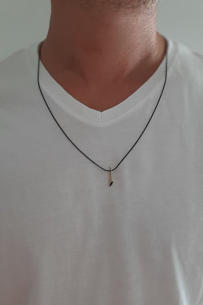 dainty silver pendant necklace for men by lacuna jewelry