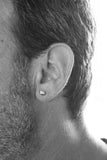 fragment stud earring, unique stud for men, silver post earring, punk earring, minimalist earring, modern earring