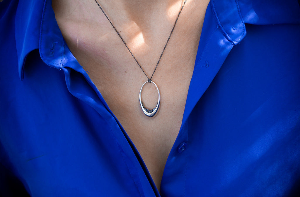 unique contemporary pendant necklace by lacuna jewelry
