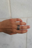 unique Braided Silver Ring band by lacuna jewelry